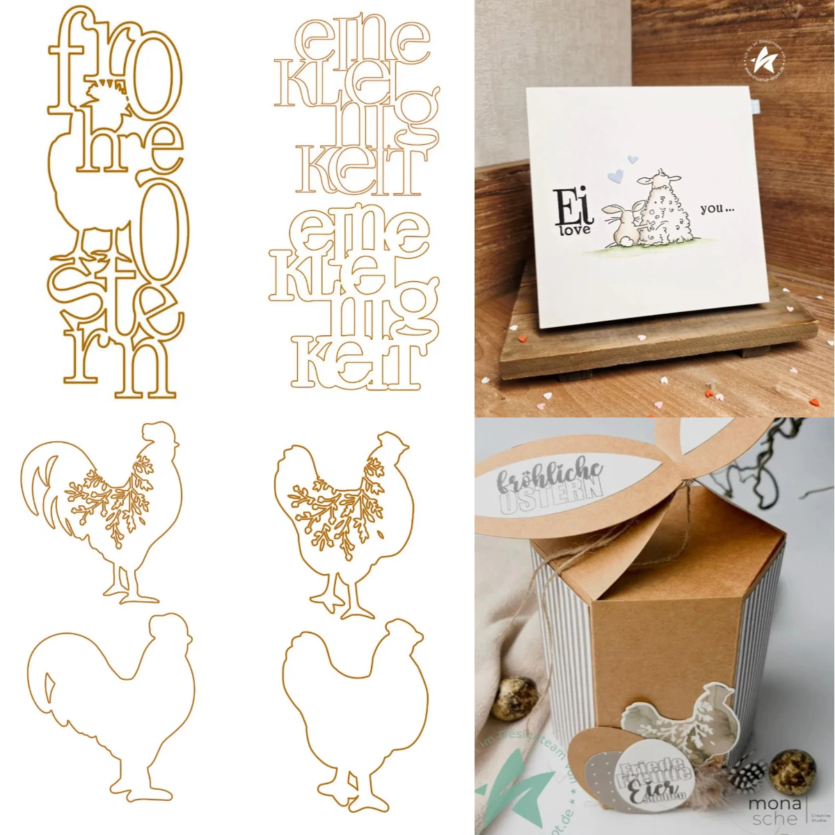 Bundle-Big Chicken Stamps 2026 New Metal Cutting Dies For DIY Scrapbooking Crafts Maker Photo Album Template Handmade Decoration
