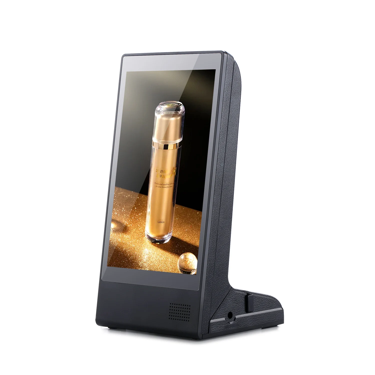 FYD-898 Large Capacity Table Top Stand Advertising Menu Display Player with Phone Charging station Power Bank