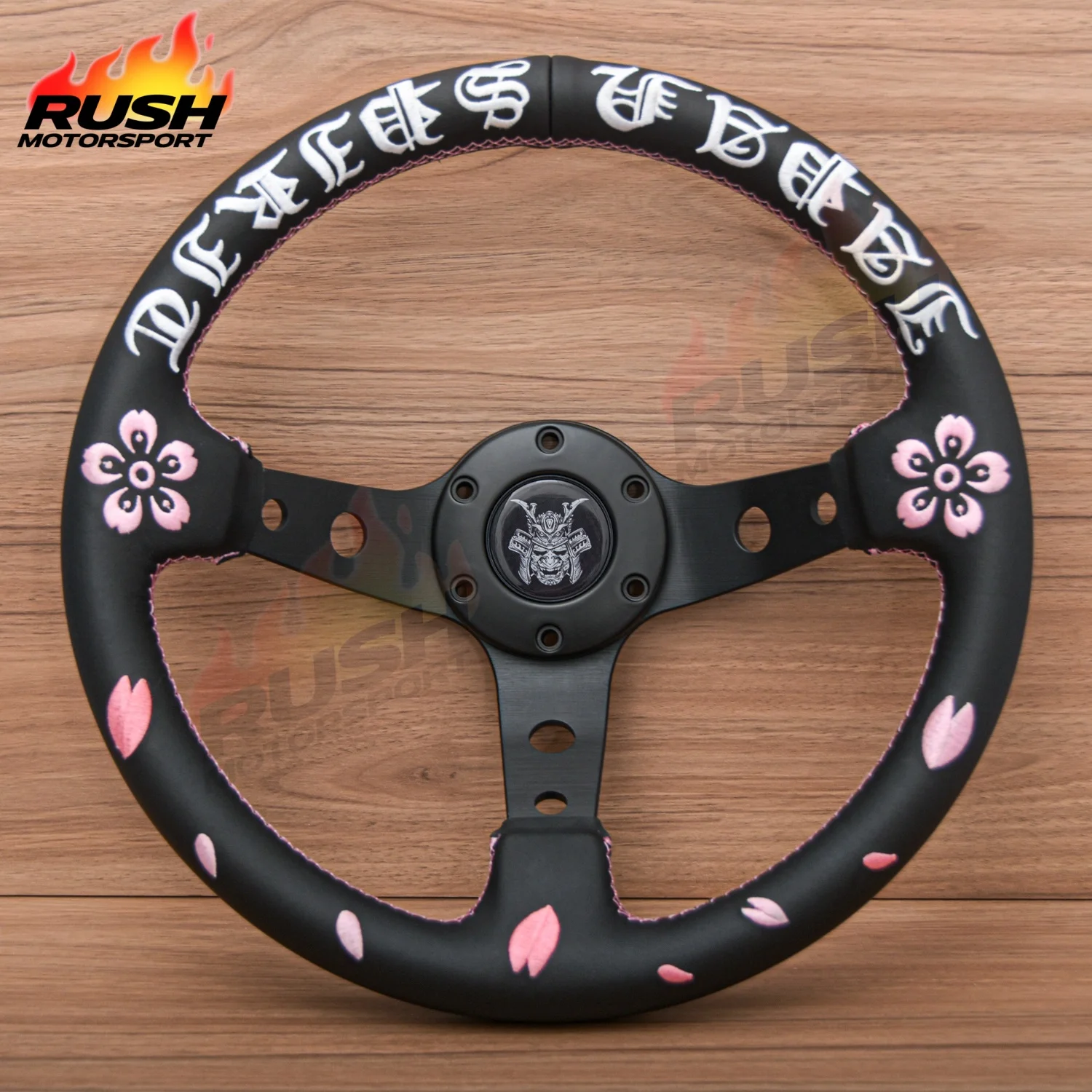 

13INCH JDM Samurai Cherry Blossom Drift Steering Wheel Deep Dish Sakura Flower Steering Wheel PC-ST20U
