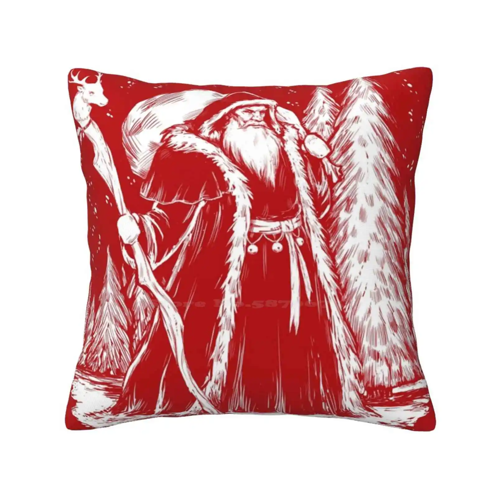 Saint Nicholas Pillow Cover Hug Pillowcase Saint Nicholas Nick Santa Claus Father Christmas Kris Kringle Santy Nicolas