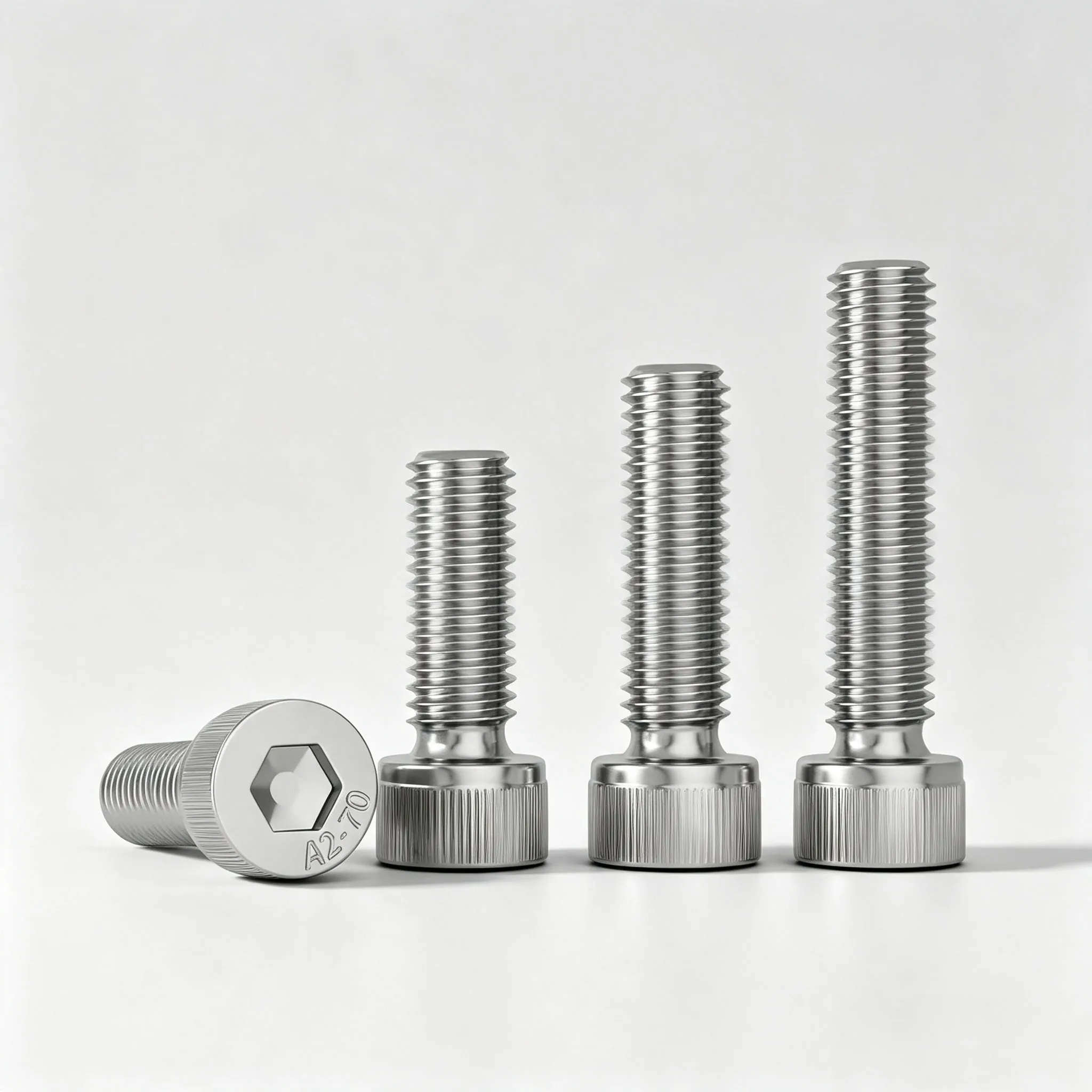 0#-5# 1/8-40 5/32-32 UNC UNF BSW Thread Knurled Cap Head Bolt A2 SUS304 Hexagon Socket Allen Fastener Hardware Fitting