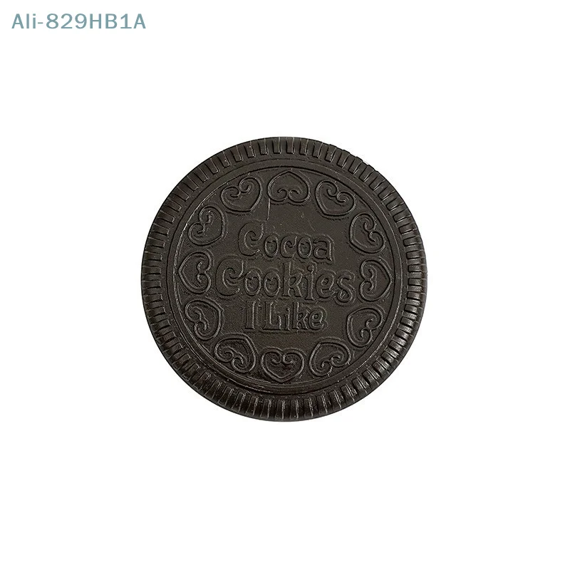 Espejo de maquillaje con diseño de Chocolate Oreo para mujer, 1 piezas, herramienta de maquillaje plegable con forma de galleta de Chocolate, 1 Juego de Peine