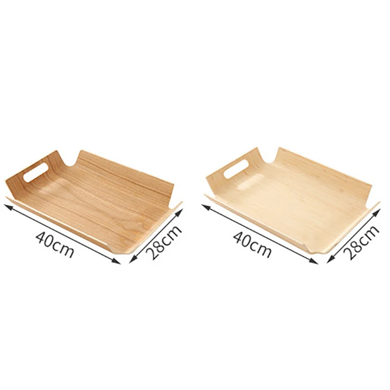 ABXF-Bread Tray Storage Organizer Wooden Serving Tray Wood Tea Plate Food Dish Platter Plate Dinner Fruit Cake