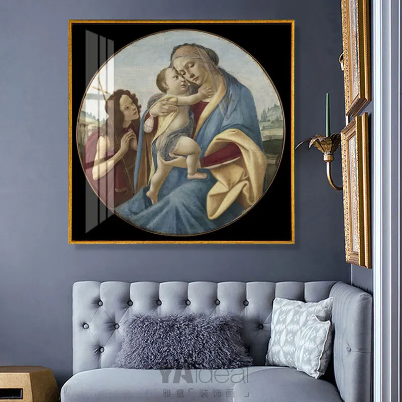 

Christian Holy Virgin Mary Canvas Print Famous Canvas Painting Vintage Religious Posters and Prints Wall Art Room Decor Cuadros