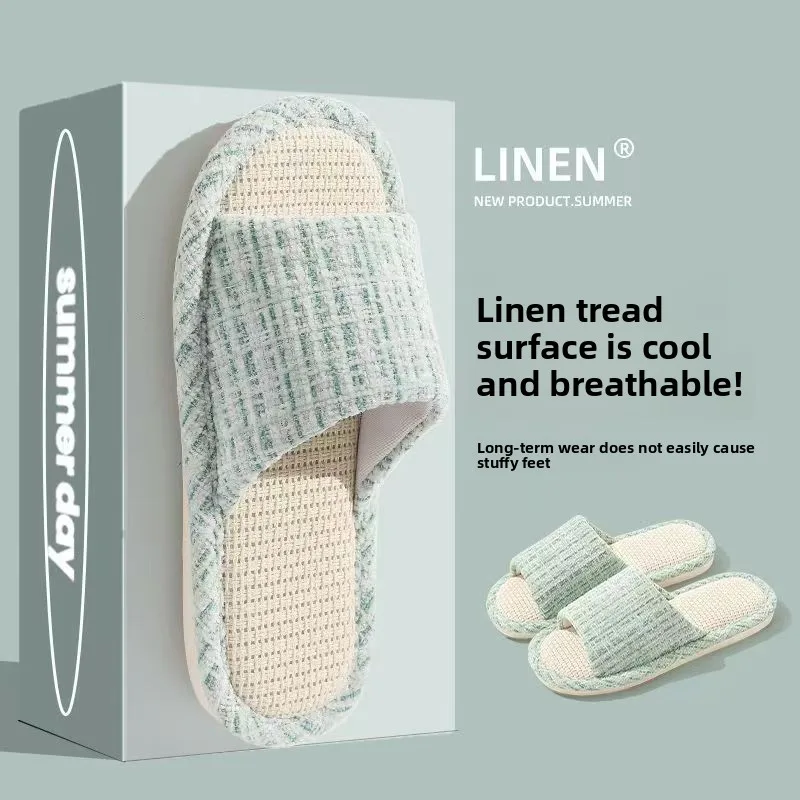 

Linen House Slippers for Women Men Comfortable Breathable Non Slip All Season Japanese Cotton