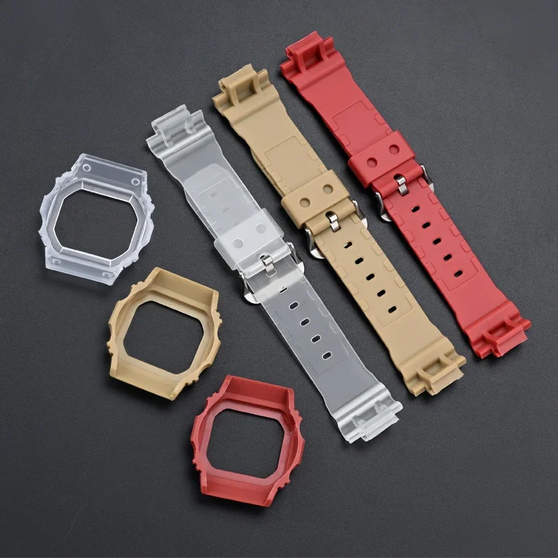 Case + Strap for Casio G-SHOCK DW-5600 GW-M5610 G-5000 GWB-5600 Replace Matte Resin Rubber Band Bracelet Bezel Watch Accessories image 3
