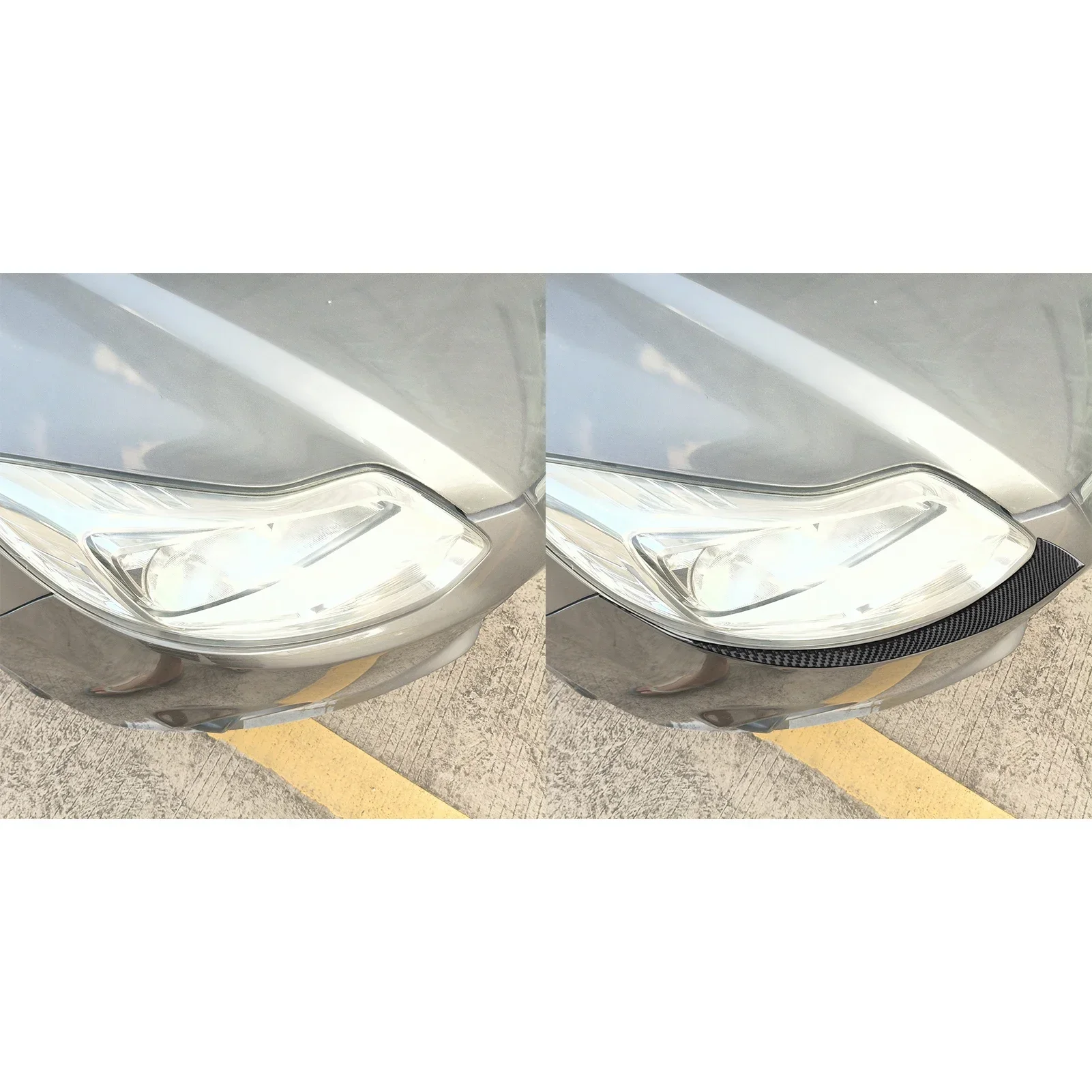 

Carbon Fiber Car Accessories Front Lamp Headlight Bottom Panel Cover Strip Trim Sticker Modification For Ford Focus 2012—2014