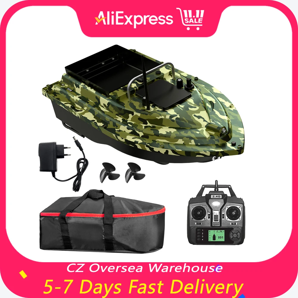 D16 GPS قارب طعم صيد مع حاوية طعم كبيرة قارب الطعم التلقائي مع نطاق بعيد 400-500 متر مع حقيبة للصيد في الهواء الطلق