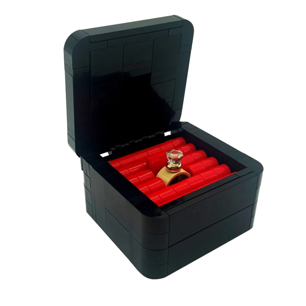 Gobricks MOC Romantischer Verlobungsring Bausteine Kit Hochzeit Gedenkmodell Dekorative Ziegel Spielzeug Valentinstag Geschenk