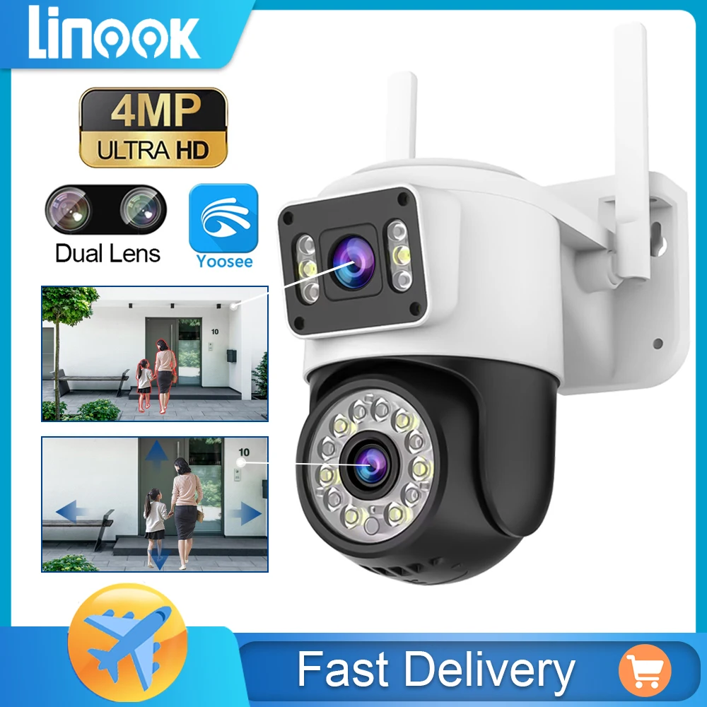 

Linook yoosee 4K 8MP wireless WIFI outdoor CCTV monitoring IP security camera, IP66 waterproof closed circuit television camera