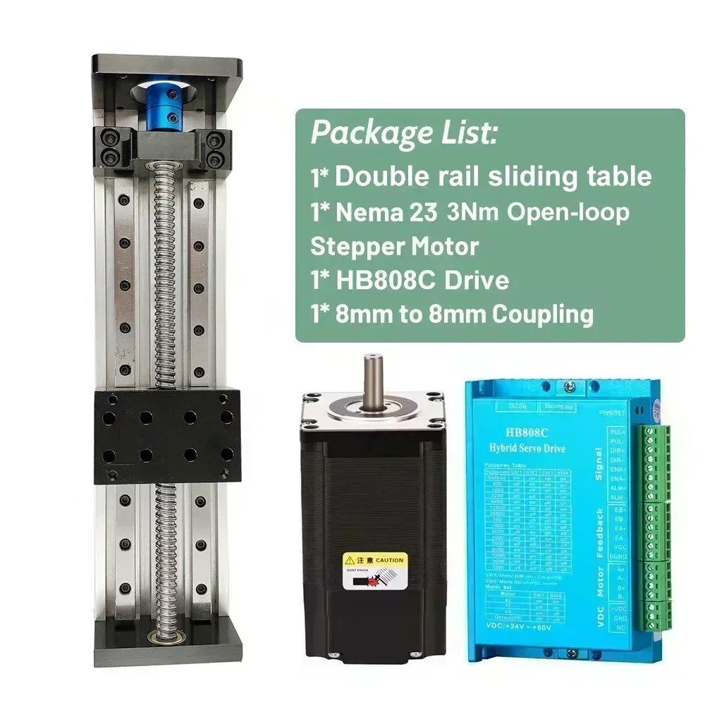 CNC Kogelomloopspindel Lineaire Railmotor Kit Schuiftafel SFU1605 Nema23 Motor Schuiftafel Lineaire Gids Podium XYZ As Bewegingsmodule