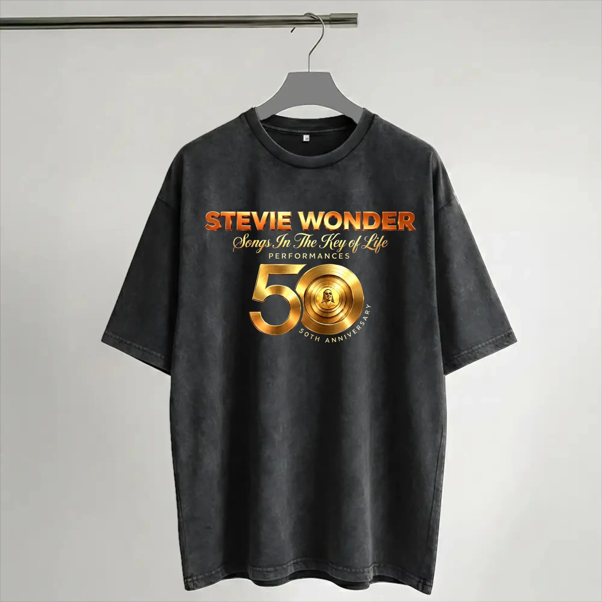 2026 Summer Stevie Wonder Songs in The Key of Life 50th Anniversary Tour  Washed T Shirts Merch Oversize T-Shirt