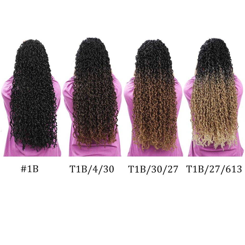 Extensiones de Cabello sintético para mujeres negras, trenzas de ganchillo, torceduras senegalesas rizadas de X-TRESS, Passion Majesty Twist