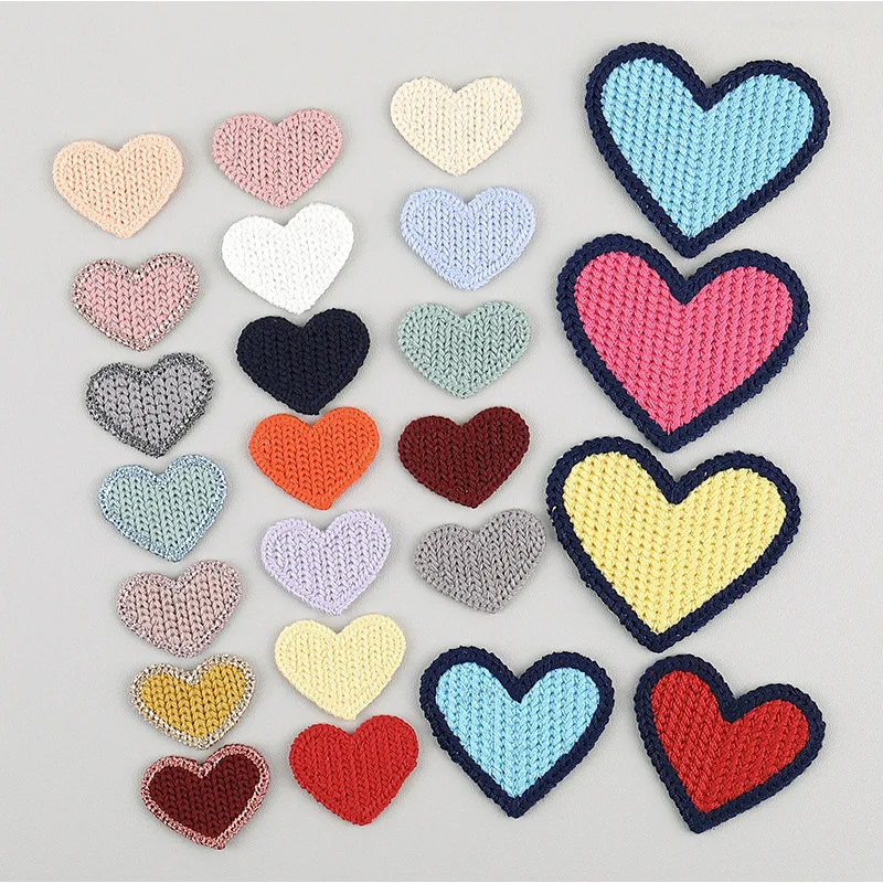 10 Pcs Love Embroidered Fabric Stickers Children\'s Hair Accessories Earrings Bags Shoes Decorations Patches Clothing Accessories