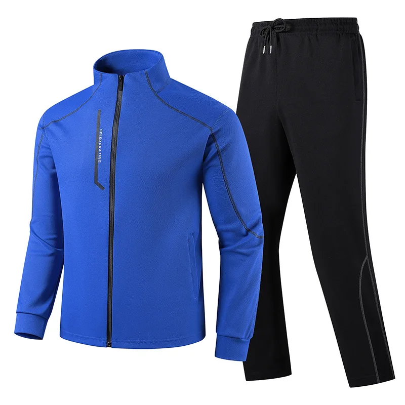 

Весна 2026: Новинка! Мужской спортивный костюм с длинным рукавом для активного отдыха, бега и фитнеса, с воротником-стойкой