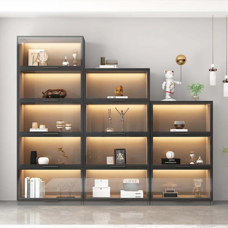 

Glass Living Room Cabinets Makeup Bathroom Corner Files Display Cabinet Storage Bedside Arredo Bagno Auxiliary Furniture YR50LC