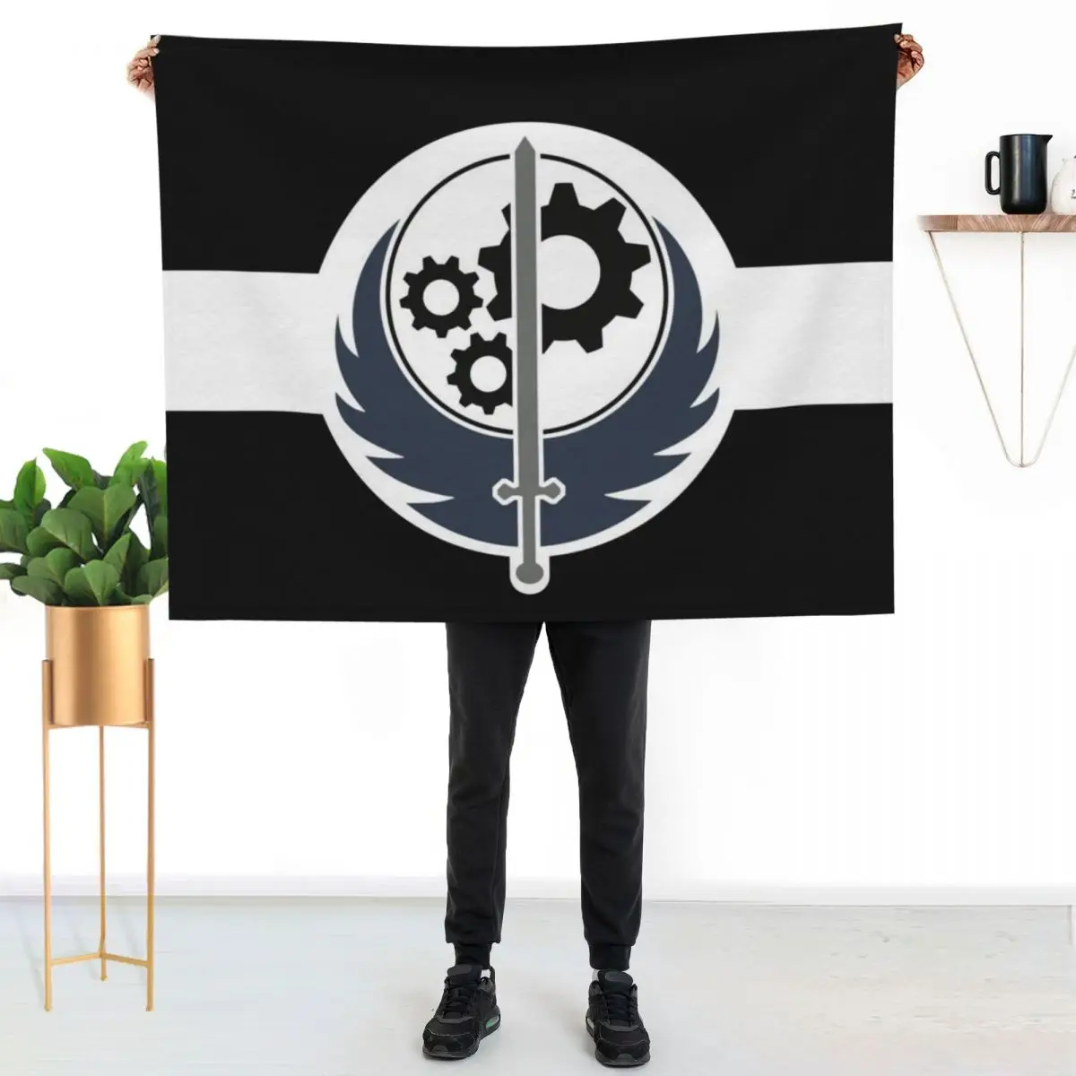 

Appalachian Brotherhood of Steel Tapestry Throw Blanket Foldable Soft Warm Blanket for Outdoor Use