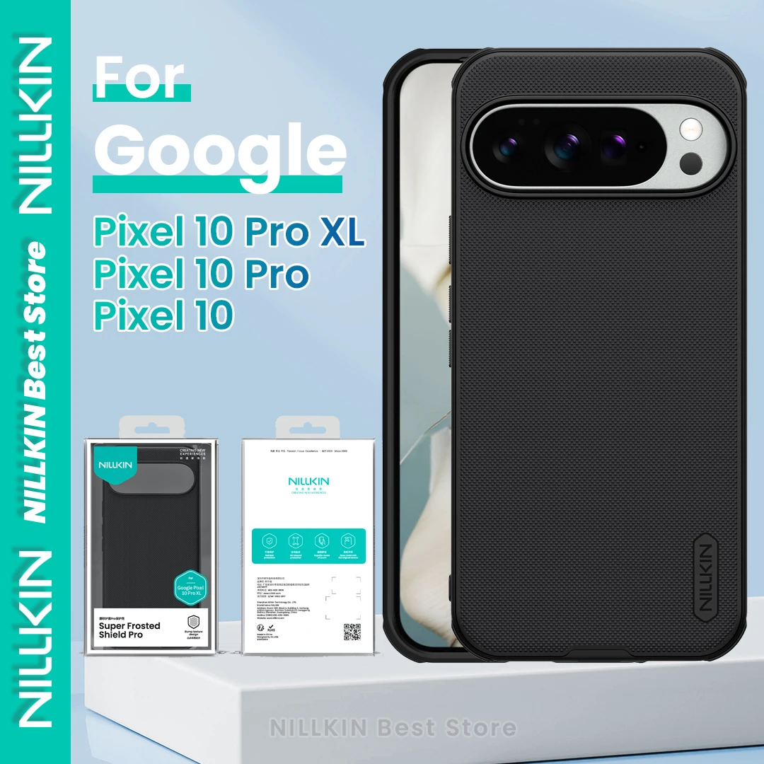 

Чехол Nillkin для Google Pixel 10 Pro XL/Pixel 10 Pro/Pixel 10, текстурированный чехол из ТПУ + ПК, противоударный чехол Super Frosted Shield Pro