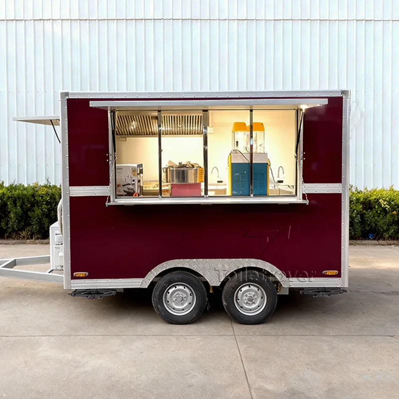 

Коммерческий фудтрак для уличной торговли: вагончик для вафель и блинов, мобильная тележка для выпечки, винтажный фудтрак с газовой печью и фритюрницей