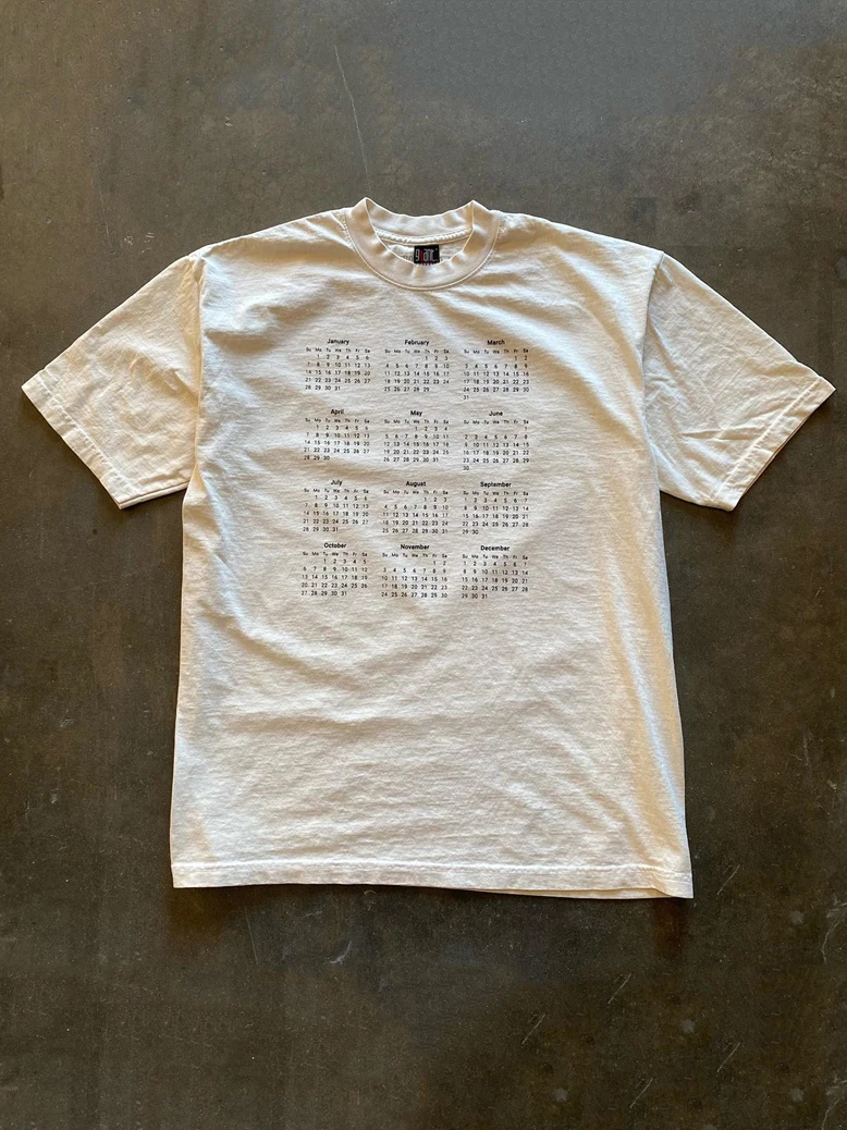 

Pure Cotton 260g Heavyweight Short Sleeve T-Shirt with English Alphabet Design by Xiao Chen Story Multiplied