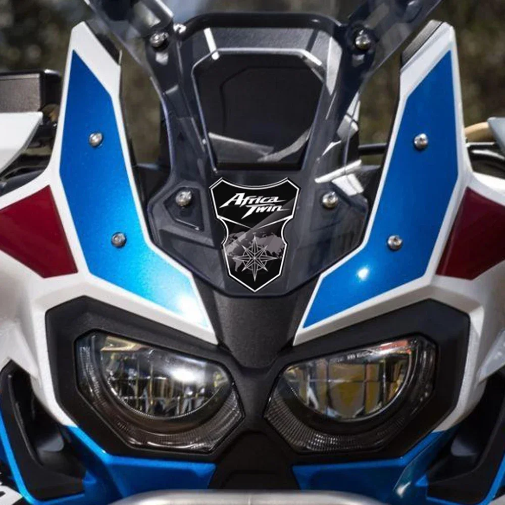 ثلاثية الأبعاد الراتنج دراجة نارية الجبهة الحاجز هدية ملصق لهوندا CRF1000L أفريقيا التوأم 2016-2019