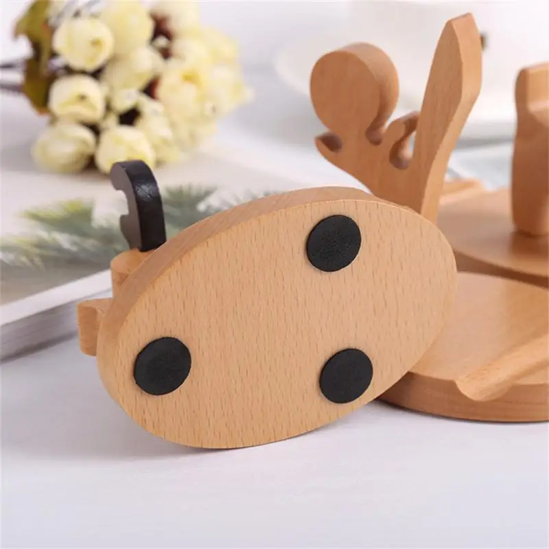 Horse Phone Holder Unique Design Creativity Beech Solid Wood Horse Mobile Phone Holder Solid Wood Mobile Phone Holder Bracket