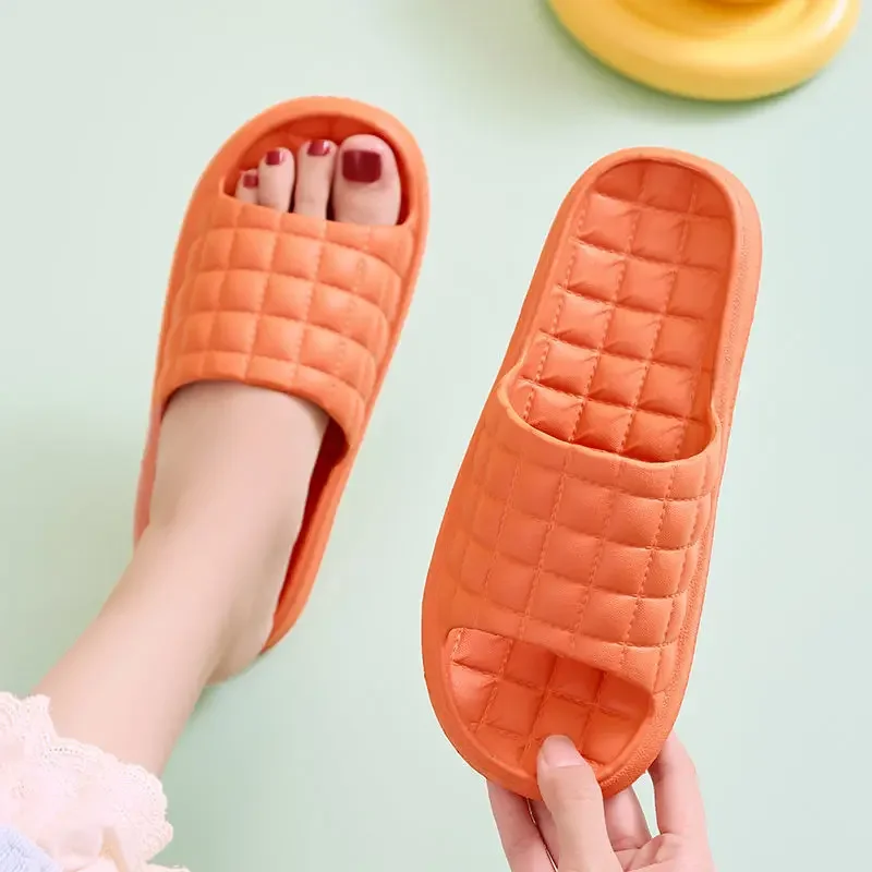 Shoes for Women Sandals Open Toe House Bathroom Green Soft Slides Home Flat Indoor Woman Slippers Free Shipping Low Price G W B