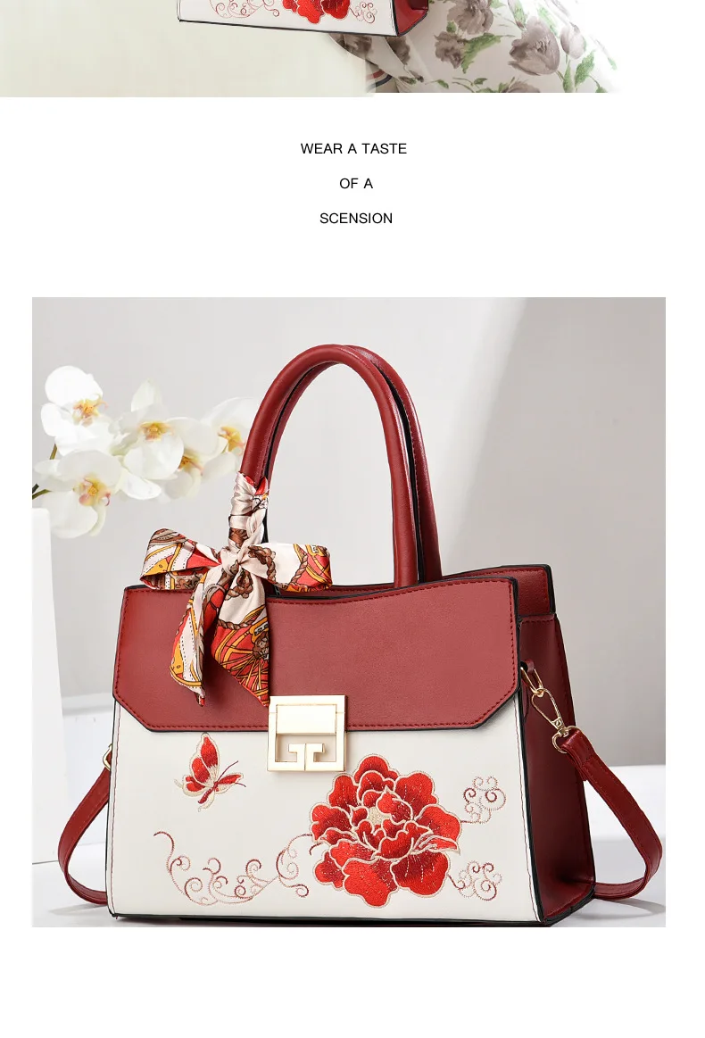 2025 Neue bestickte Damenhandtasche, modische Umhängetasche, hochwertiger Stil, vielseitig, große Kapazität, Schulterhandtasche, Designer-Tasche für Damen – Detail 3