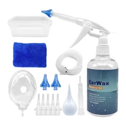 Ear Wax Removal Tool Kit 500ml Ear Irrigation Washer Bottle System Ear Pick Cleaning Set With Replacement Tips Ear Cleaner Tools