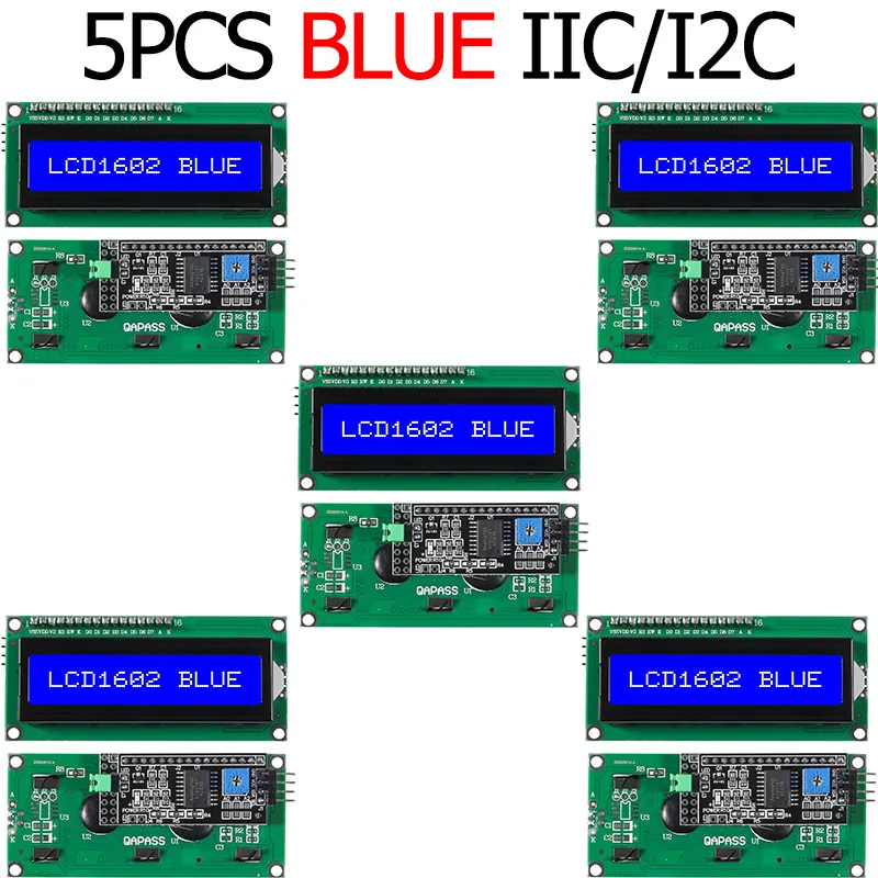 Variant: 5PCS-1602 Blue I2C