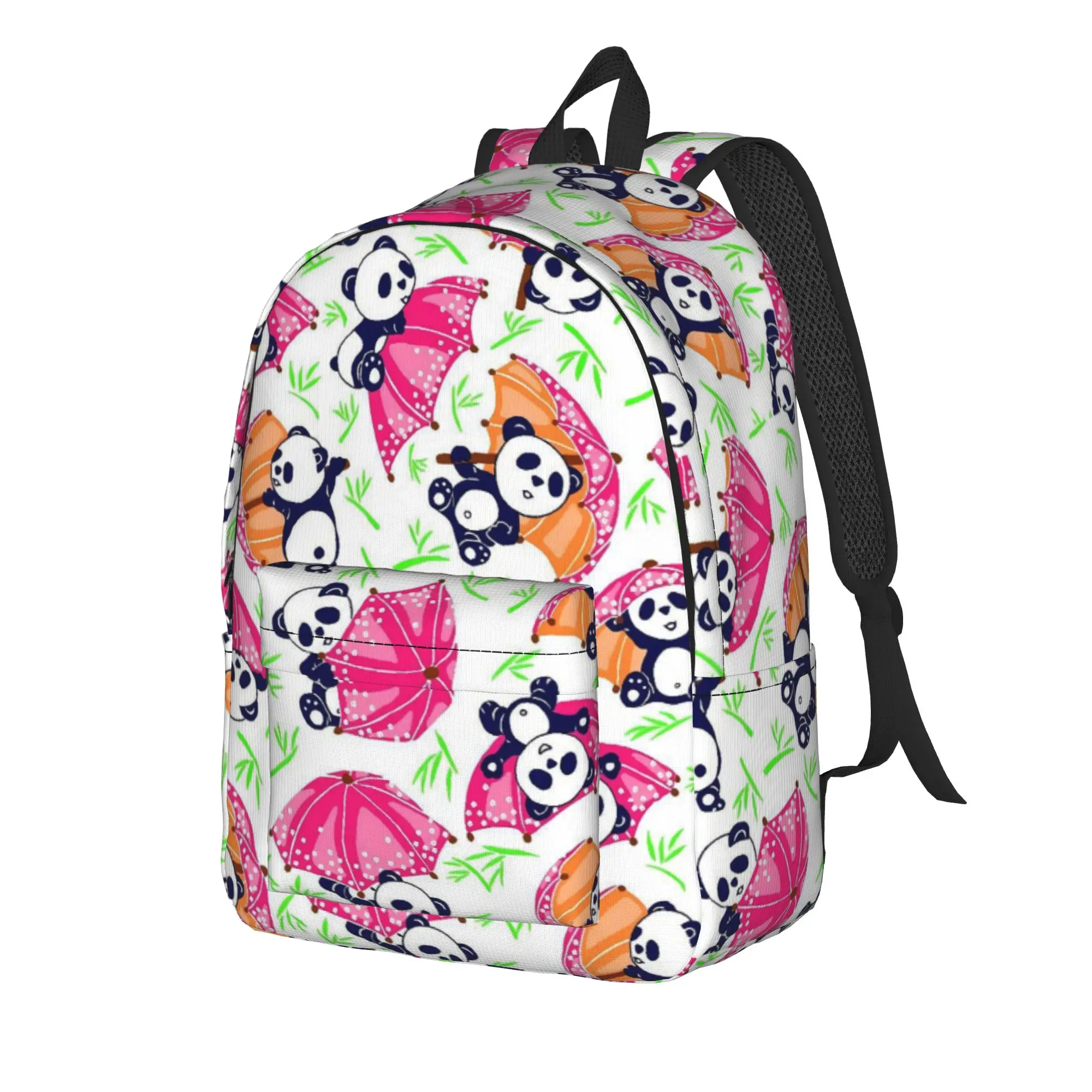 Panda And Bamboo Backpack  Travel Backpacks Women Design Breathable School Bags Stylish Rucksack