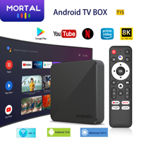 Android 14 Mortal T1S TV Box Wifi6 1000M Smart 4K Free Live TV Home theater AllwinnerH313 Streaming MediaGlobal Version Youtube