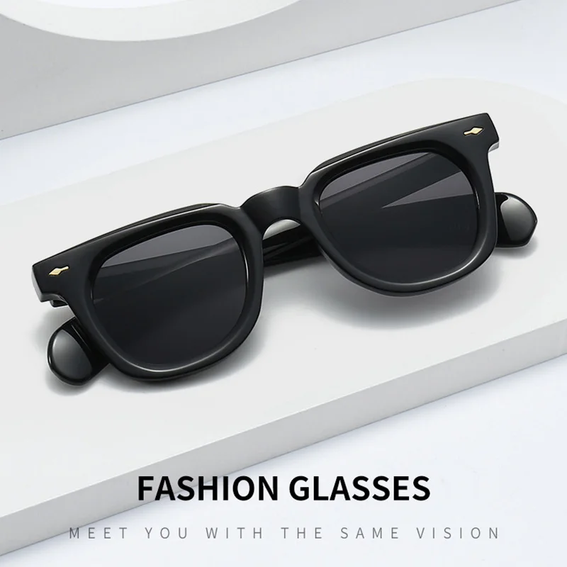 New Tortoiseshell Color Pc Sunglasses for Men Small Face Fashion Trend Covering Face Slimming Square Frame Women's Eyewear