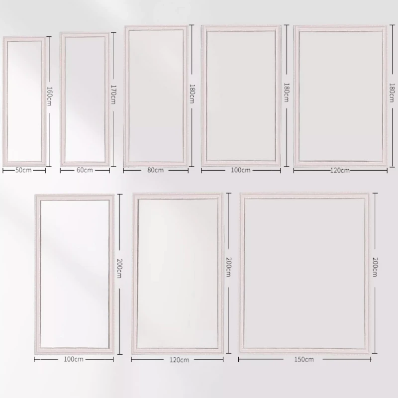 مرآة زينة منحوتة كاملة الطول، عناصر ديكور المنزل، مرآة للجسم بالكامل، إكسسوارات كبيرة الحجم كاملة الأثاث الداخلي #4