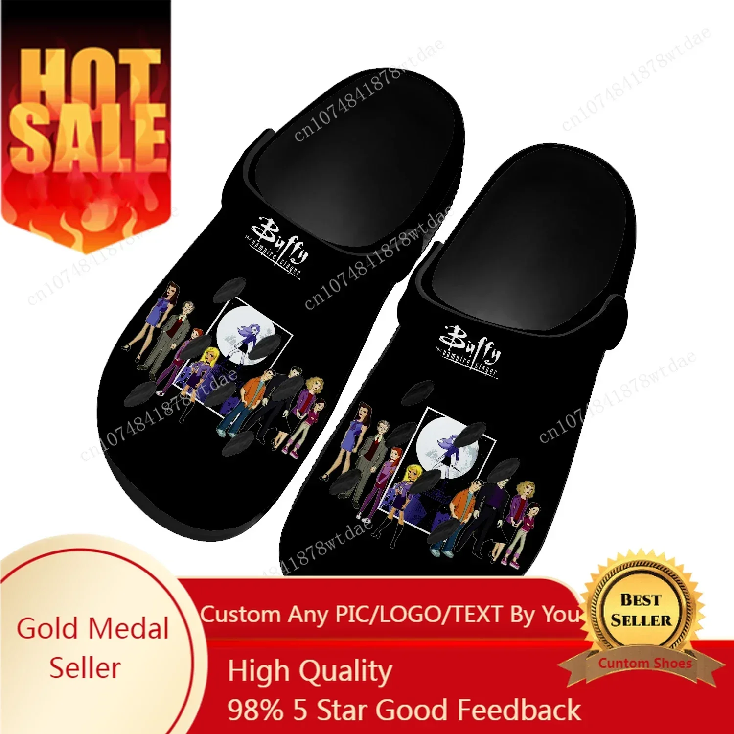 Buffy The Vampire Slayer Cartoon Home Clogs Men Women Youth Boy Girl Custom Made Water Shoes Garden Beach Hole Slippers Sandals