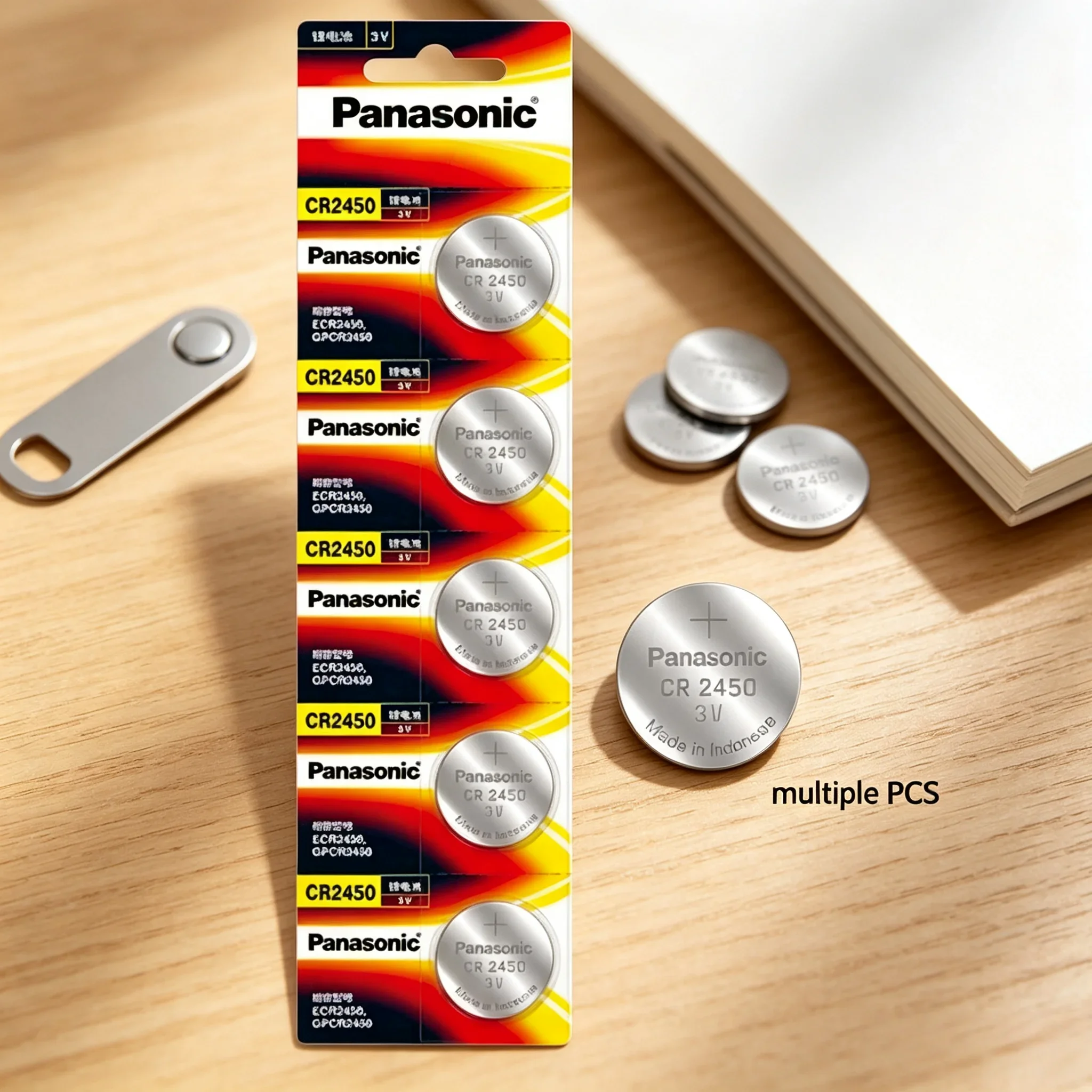 5-30PCS Original Panasonic CR2450 3V 600mAh Lithium Coin Button Cell Battery Compatible 5029LC ECR2450 BR2450 For Remote Clock