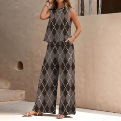 Summer Women's Trouser Set Boho Print Fashion Slim Elegant Daily Commuter Women's Set High Quality Fabric Soft And Comfortable