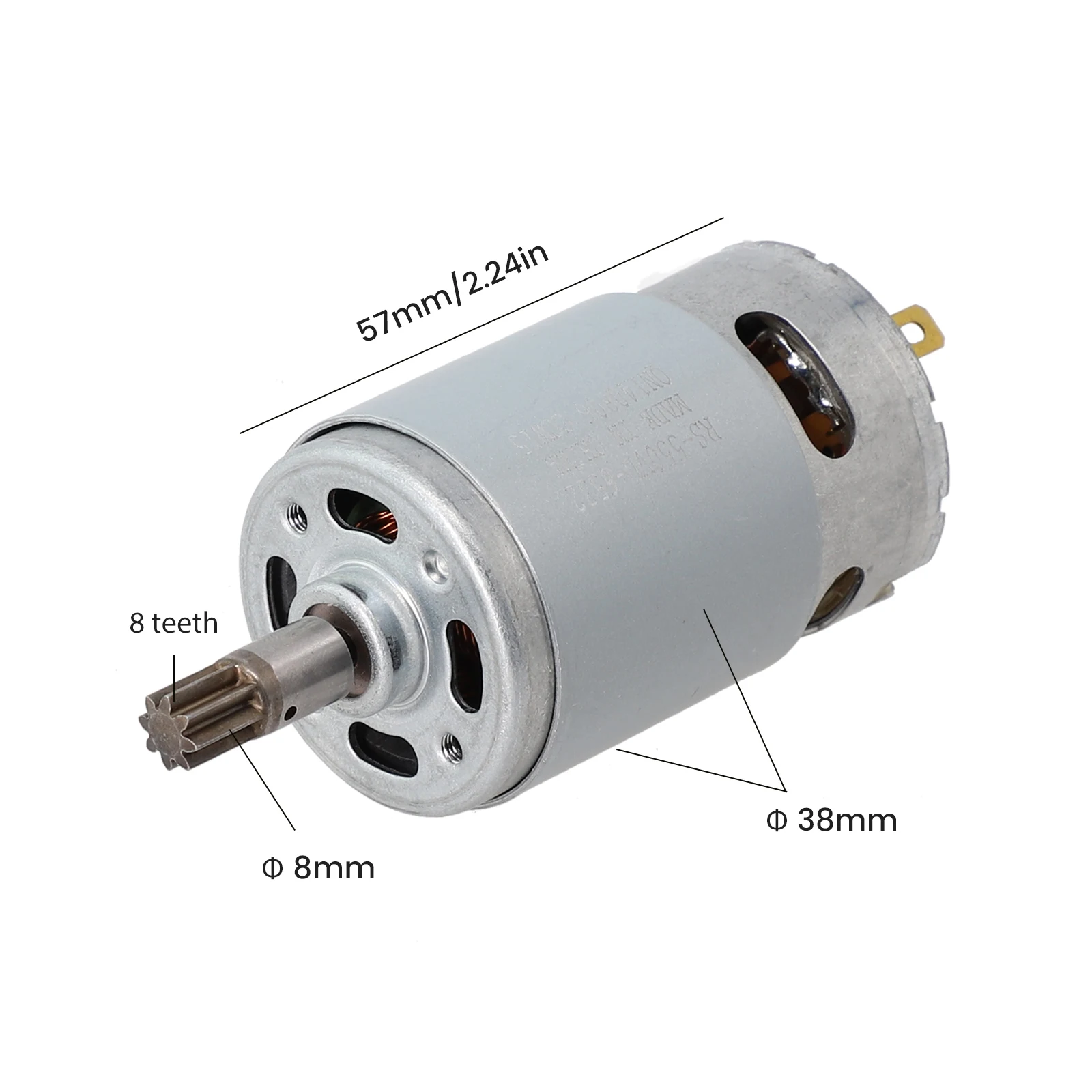 8 Teeth Motor Silver WX390.9 1pc 38mm 50027484 DC 18V WU390 WU390.1 WX390.1 Power Tool RS-550VD-6532 For Rockwell