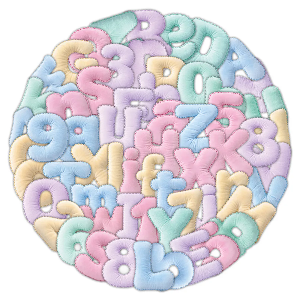 62Pcs Fluffy Plush Alphabet Stickers Soft Texture Letter DIY Ornament Decals Golden Memory Stickers Store