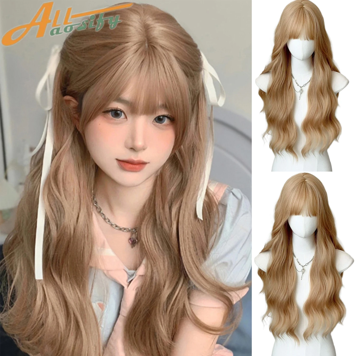

24 Inch Red Curly Wave Synthetic Wig Heat-Resistant Natural Smooth Hair Stylish Party Wigs For Women