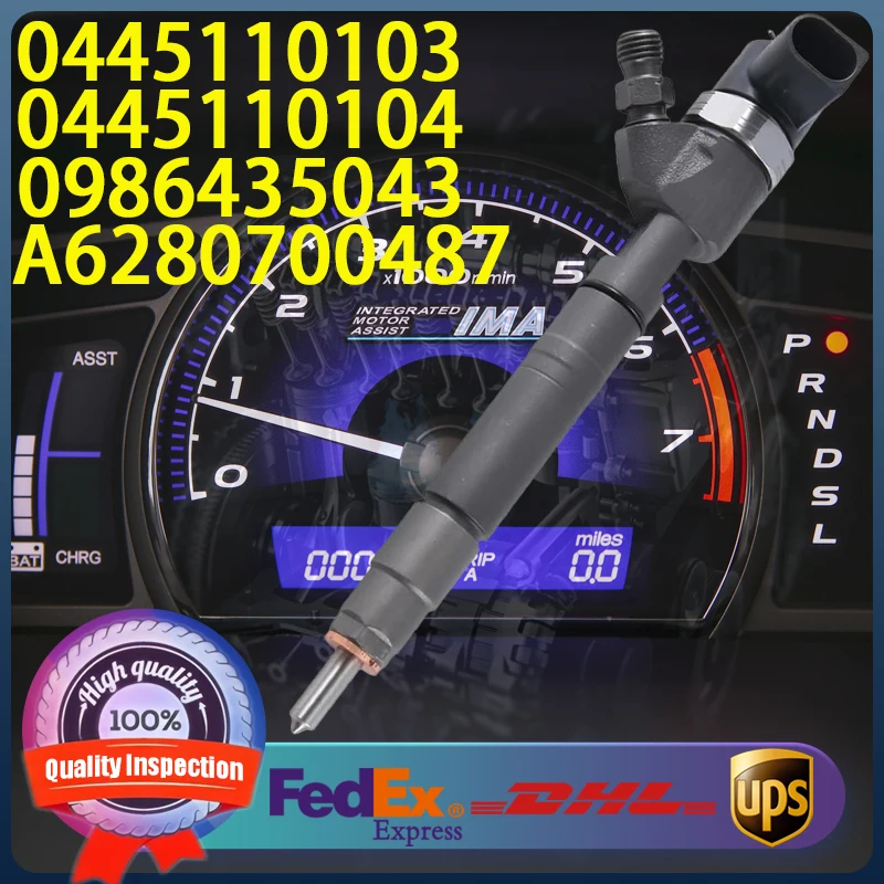 

0445110103 0445110104 0986435043 A6280700487 Common Rail Injector For Mercedes-Benz Serie E G S ML 400 CDI OM 628 Engine