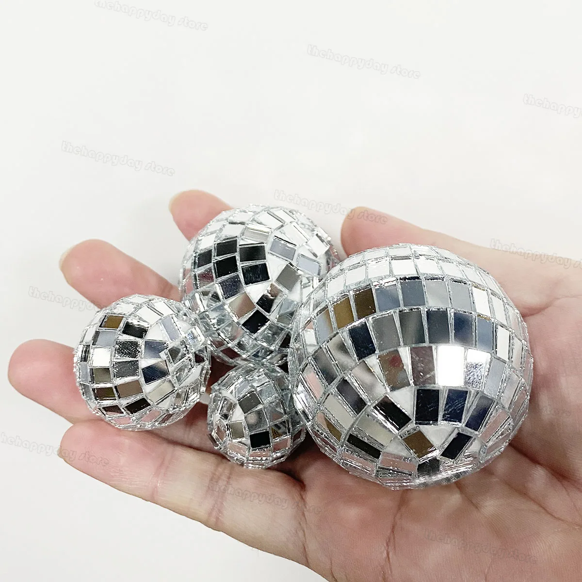 31 قطعة كرات ديسكو الأرجواني كعكة الزينة اللؤلؤ بريق كرات الفضة كعكة القبعات العالية لحفل زفاف عيد ميلاد الطفل دش كب كيك ديكور #6