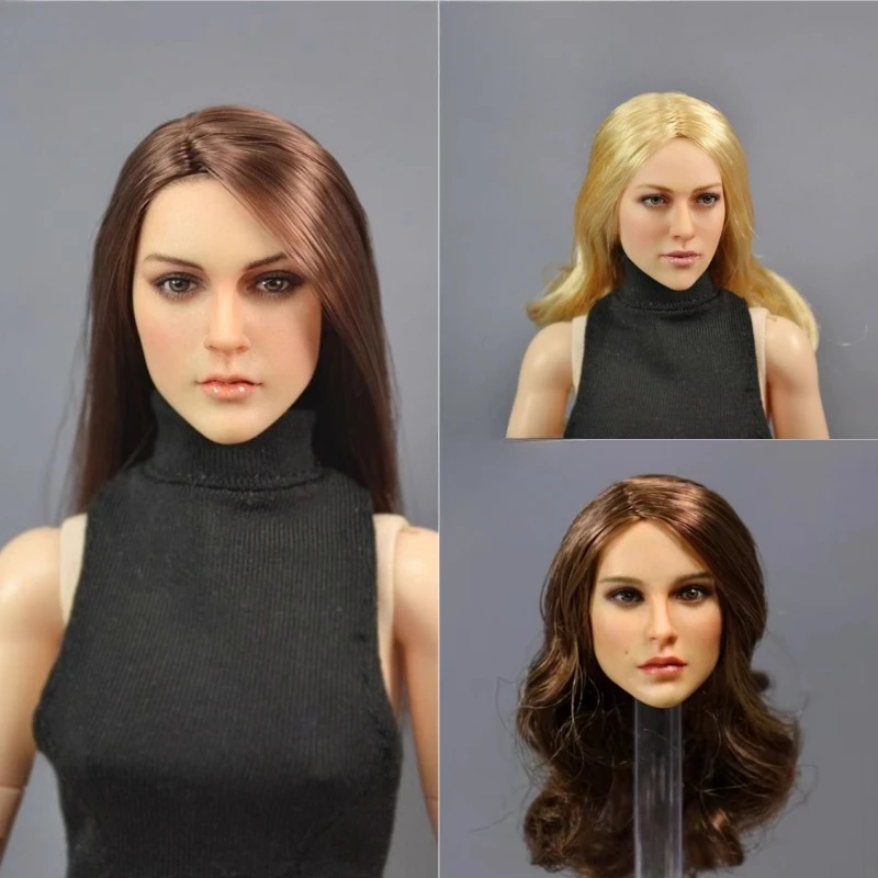 KT004 KT005 KT008 1/6 Skala Britische Schönheit Weibliche Soldat Kopf Sculpt Blonde Braune Haar