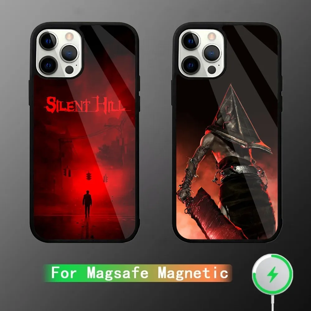 S-Silent Horror H-Hill Phone Case For iPhone 15,14,13,12,11,Plus,Pro,Max Mini Magsafe Magnetic Wireless Charging