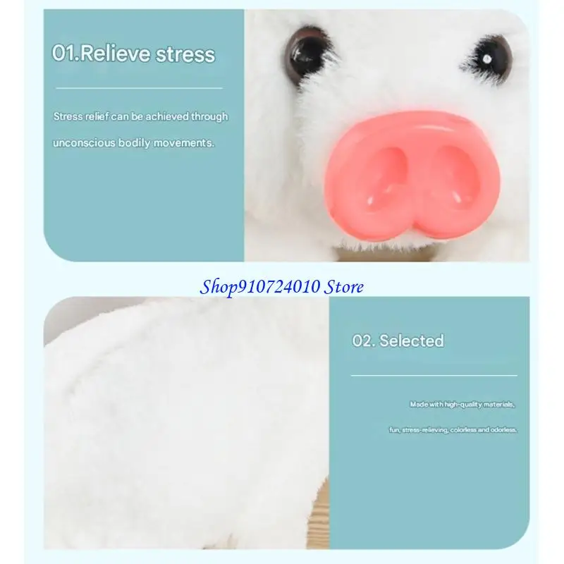 77HD لعبة خنزير الحيوانات الأليفة الإلكترونية المحبوبة مع حركة واقعية وتأثيرات صوتية تشبه الحياة لرفيق الطفل لعبة تعلم الزحف #4