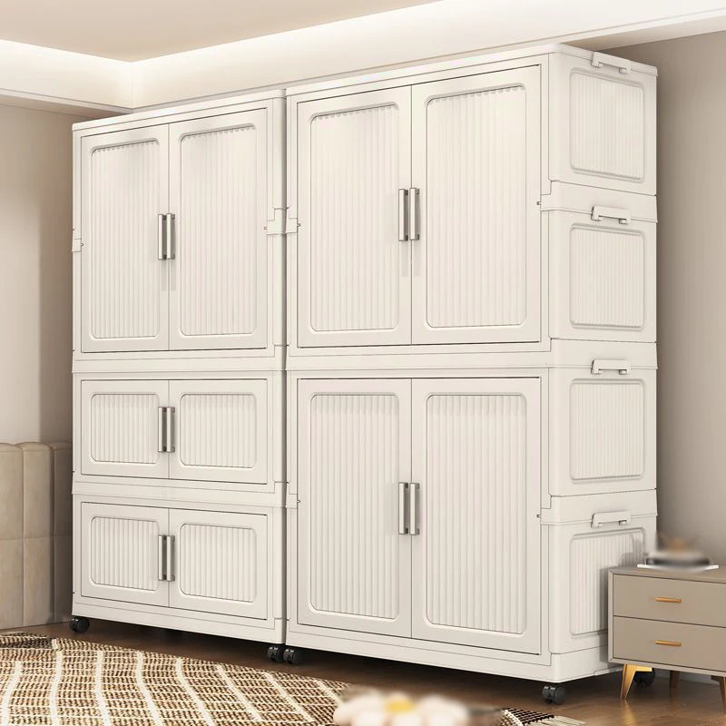 

Multi-Layer Plastic Folding Storage Cabinet Installation Free for Home Storage Organizer for Clothes And Toys