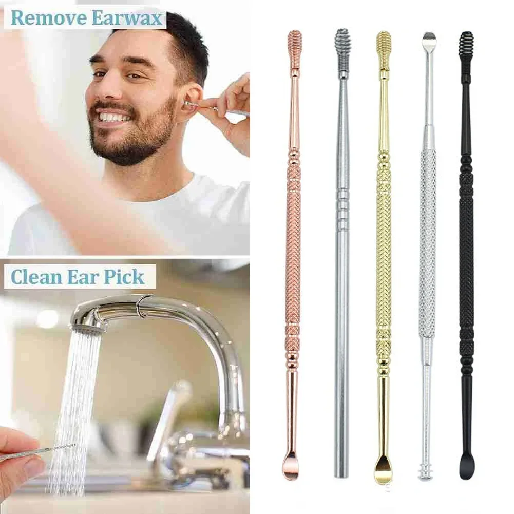 1pcs Ear Cleaner Spoon Care Ear Clean Tool Ear Wax Remover Ears Cleaning Ears Pick Earpick for Baby Adults Ears Care Tool