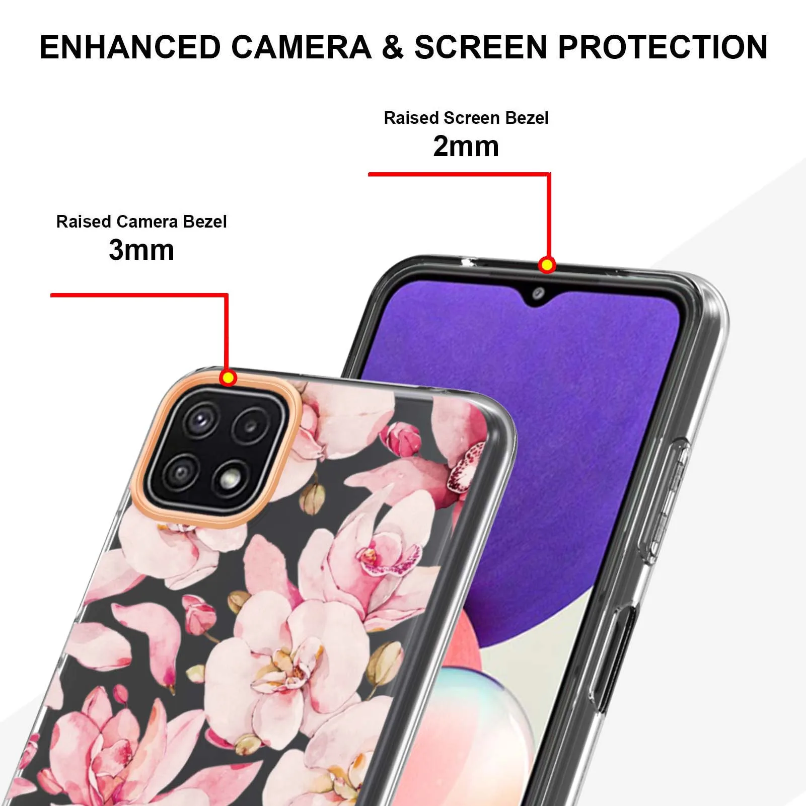 Peony Cases For capa Samsung A21S Telofon Protective Bumper Samsung Galaxy etui A217F M32 A22 5G 4G Eurasian version A53 A52