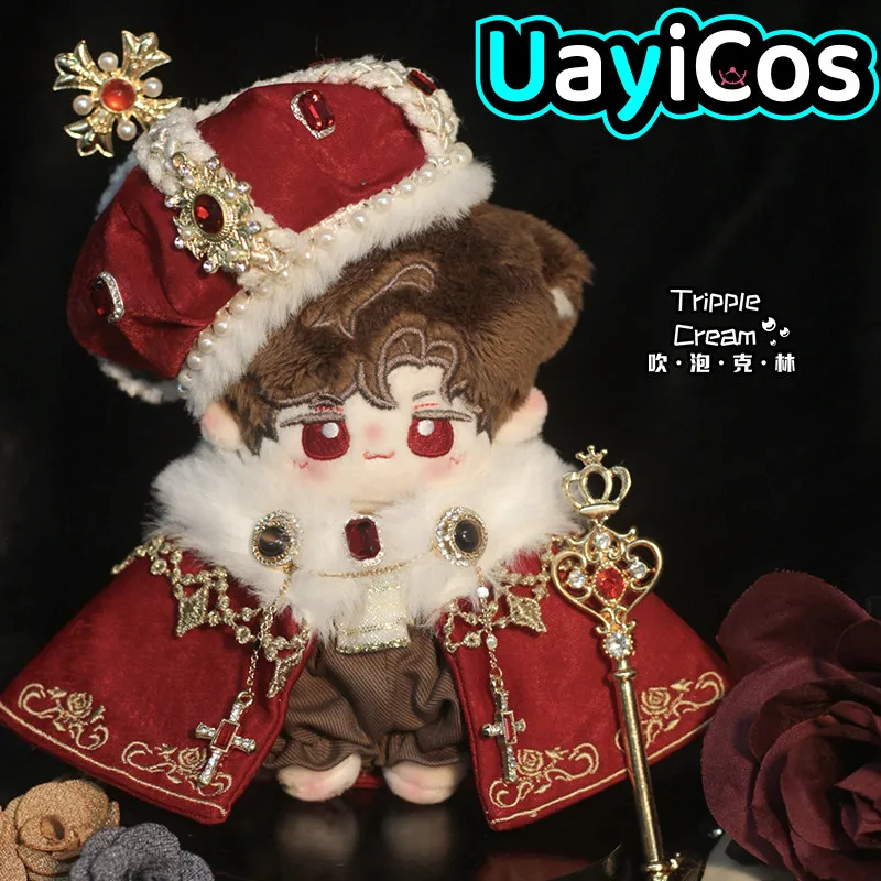 

Palace King Royal Embroidered Cloak Coronation Crown For 10cm Plushie Cotton Plush Doll Clothes Clothing Outfits Anime Toy Kids