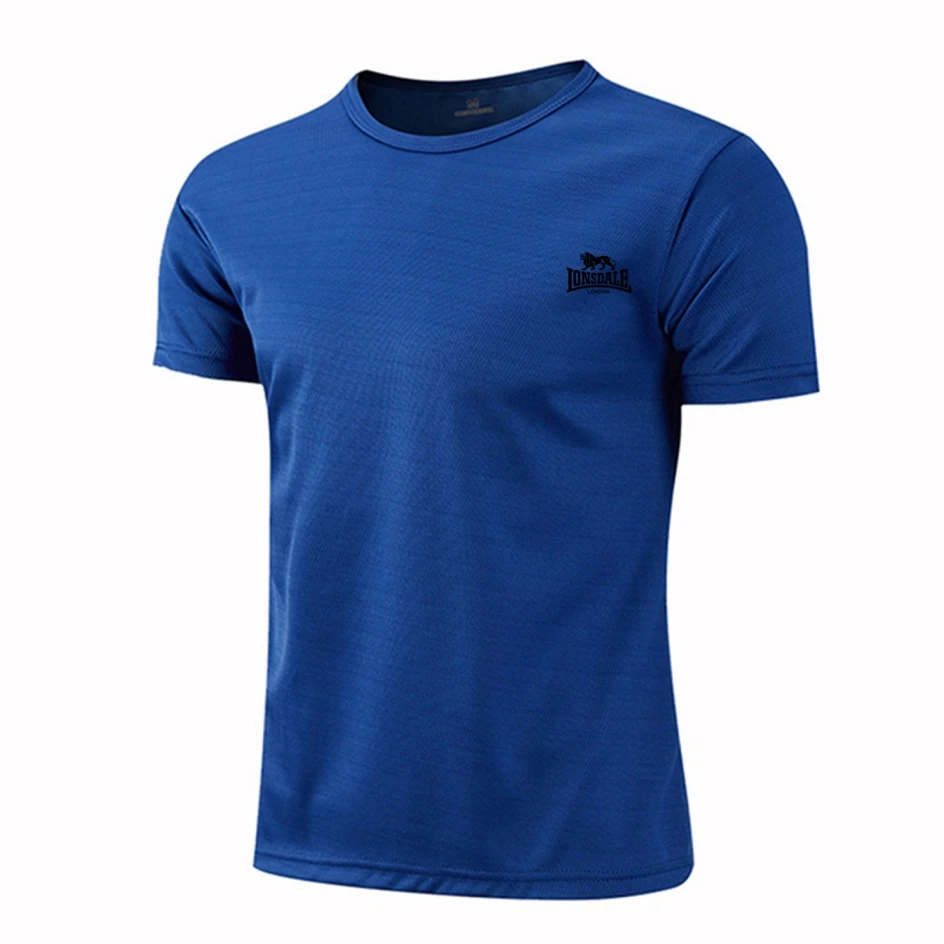 Quick-drying Round Neck Sport T-shirt Gym Fitness Shirt Trainer Running T-shirt Men Breathable Sportswear Костюм LONSDALE